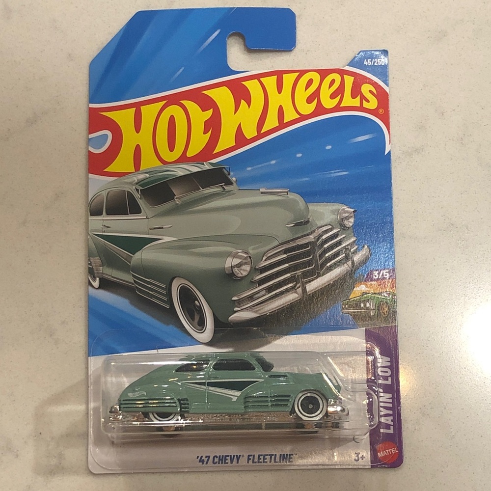 Mattel Hot Wheels '47 Chevy Fleetline - Green and Silver